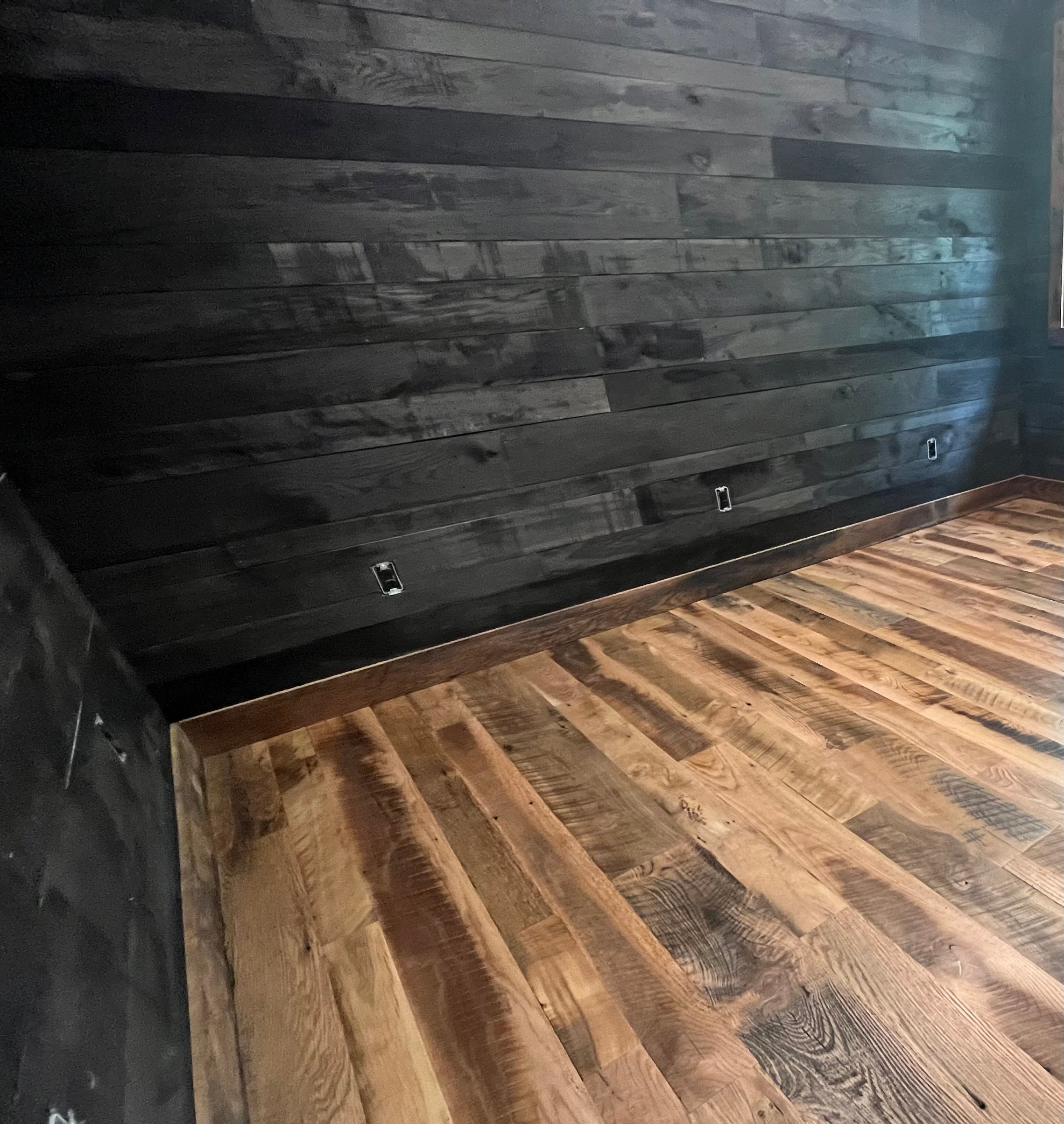 Carbon Black Oak Wallboard Planks