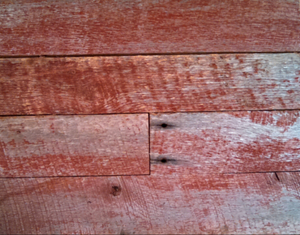 Barnwood Wall Board Faded Red Color Close-up