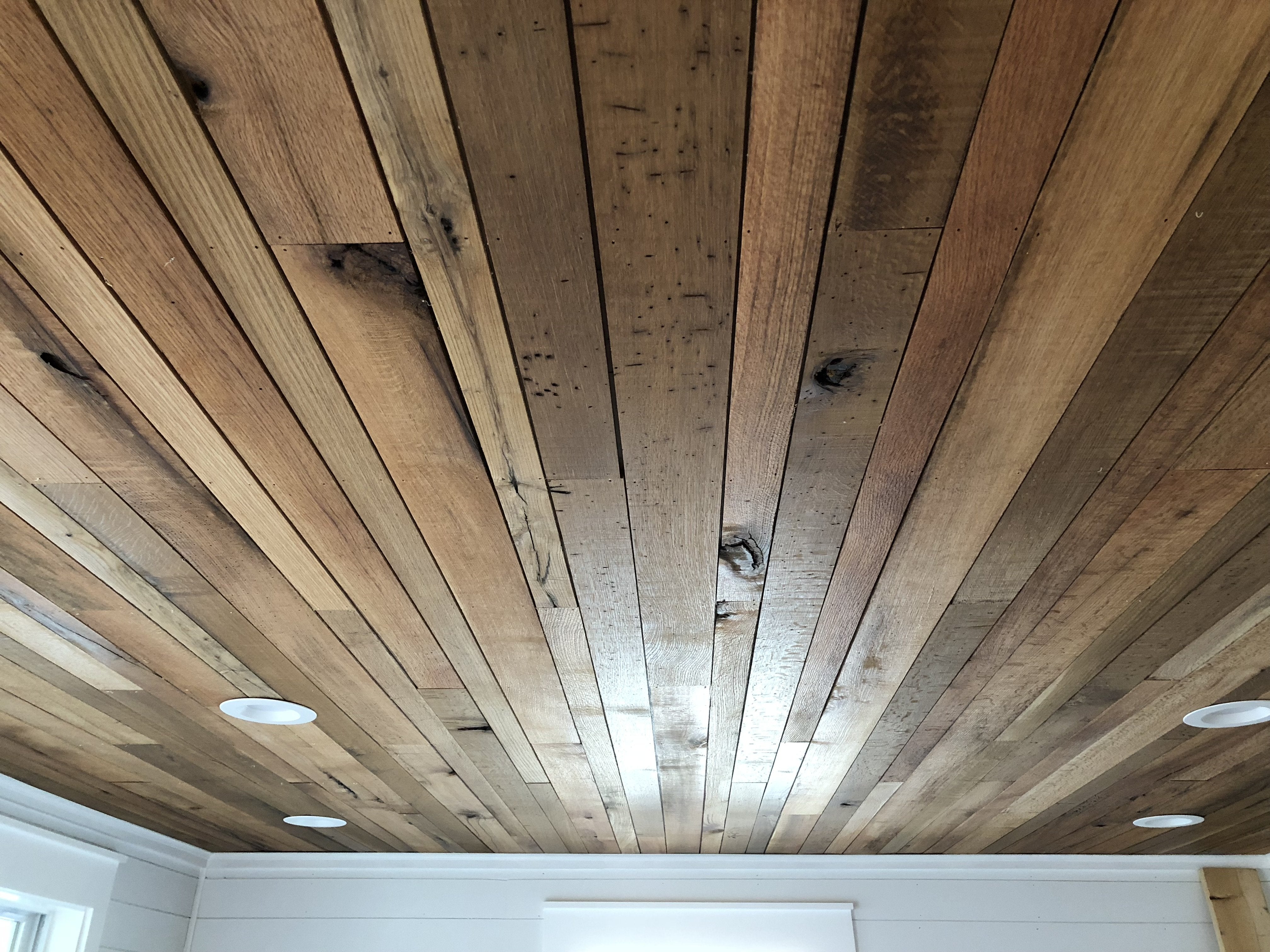 Rustic Quarter Sawn and Rift Sawn Oak Ceiling Plank