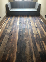 Reclaimed Flooring Mixed Hardwoods in small room
