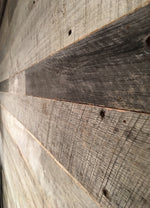 Silver Grey Reclaimed Wall Paneling close up