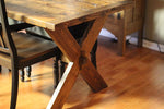 X-Leg Farm Table from Reclaimed Wood